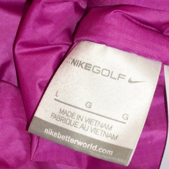 NIKE GOLF Sz L Activewear Full Zip Vest Purple Gray Inside Zip Pockets - Picture 7 of 9
